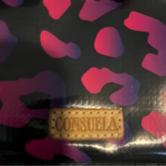 Consuela Vibrant Pink and Black Leopard Wallet with Key Ring - Picture 5 of 7